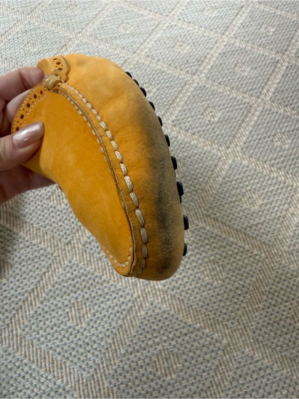Tod's Women's Suede Slip-On Loafers in Mustard Yellow - Picture 3 of 9